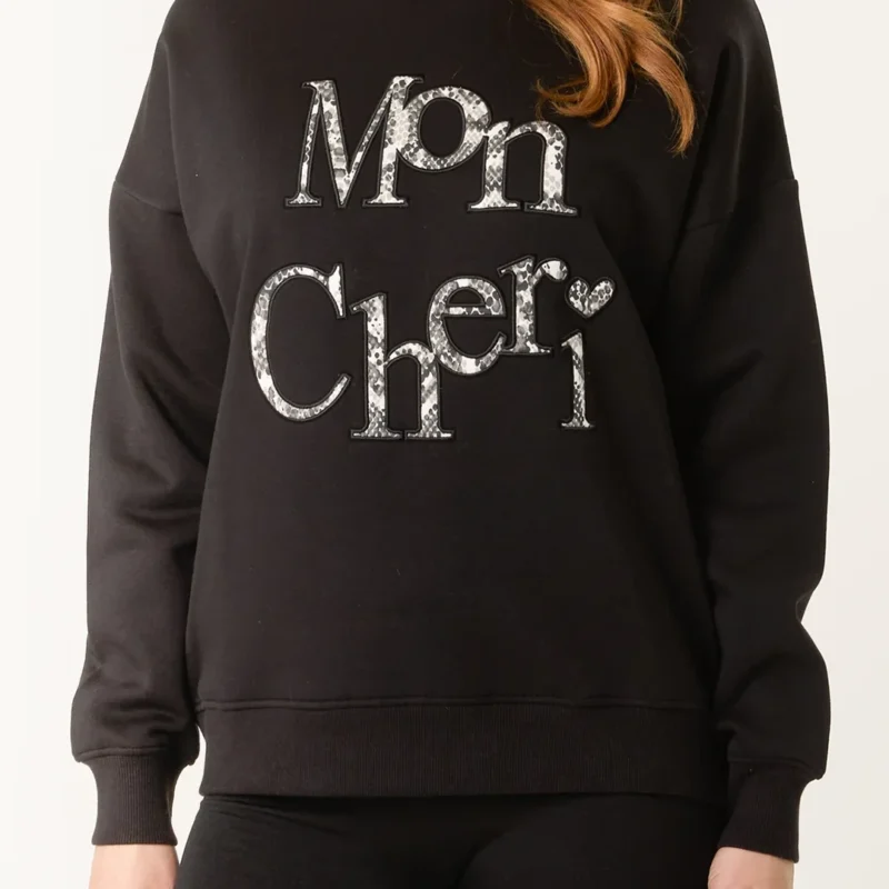 'Mon Cheri' Snake Print Sweatshirt